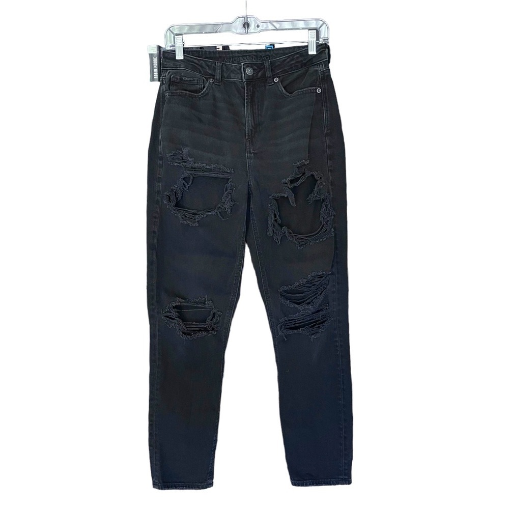American Eagle Outfitters Black High Rise Mom Jeans